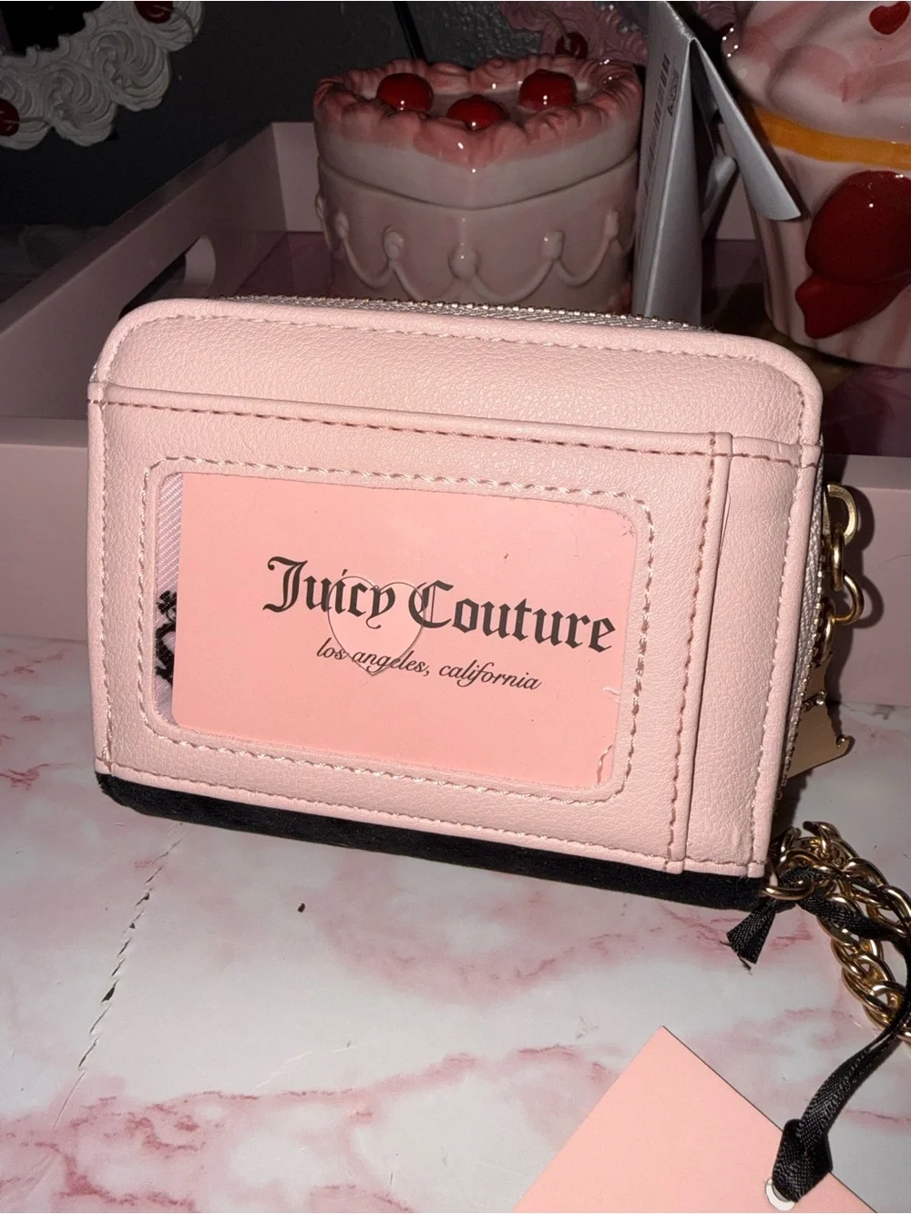 Juicy Couture “New Love Chapter” Small ZA with Back ID Organizer in Liquorice